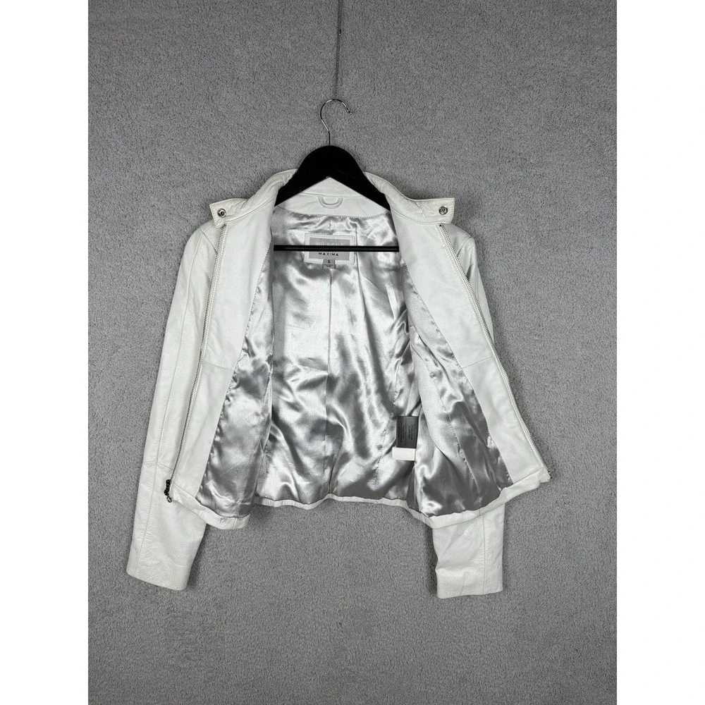 Vintage Y2K Wilsons Leather Maxima Cafe Racer Motorcycle Jacket Womens Size S - Picture 3 of 9